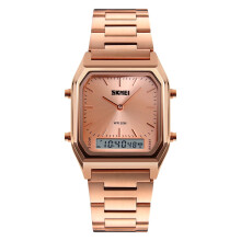 Unisex-Militäruhr aus Edelstahl mit LED-Chronograph