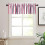 Stripe Valance Kitchen Cafe Pink White Vertical 54x18 inch 5