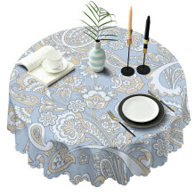 Nappe ronde Ă motif cachemire 152 cm (60 pouces) style floral vintage