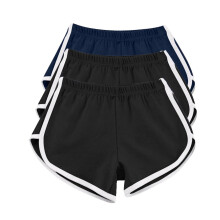 Ensemble short en lin noir décontracté pour femme, idéal pour l'été.