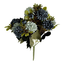 Bouquet de chrysanthèmes artificiels en soie, 28 cm (11 pouces)