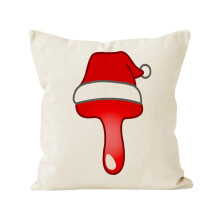 Kerstkussenhoes van linnen met print, 26 letters