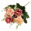 Bouquet di rose artificiali con peonie per centrotavola in vaso 1