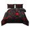 Geometric Red Black Comforter Set Full Size 1