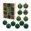 Décorations de Noël incassables floquées pour sapin (lot de 12) 1