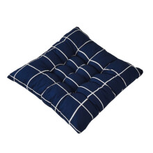 Coussin de chaise en mousse à mémoire de forme capitonnée à carreaux avec attaches et