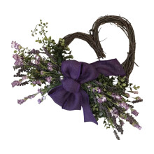 Couronne de Saint-Valentin en rotin en forme de cœur (1 pièce)