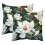 Vitt Magnolia Mönstrat Kuddfodral 20x20 cm Sammet 1