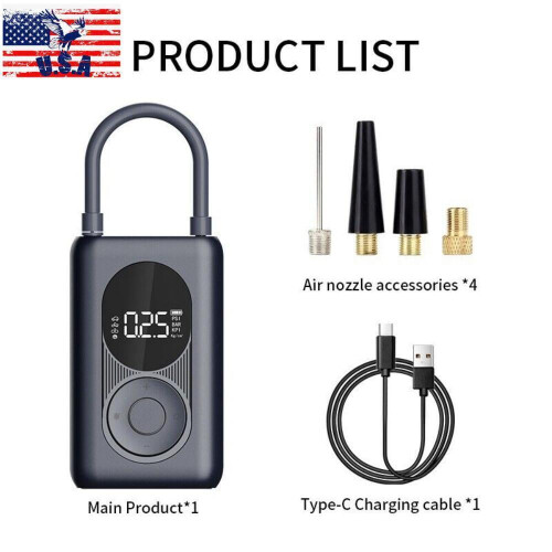 Rechargeable Air Pump Portable Tire Inflator Digital