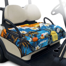 Coprisedile per golf cart, asciugamano, coperta antiscivolo con motivo Plumeria Palm