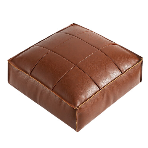 Poufbezug aus marokkanischem Kunstleder, 1 Stück