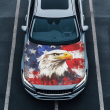 American Flag Eagle Snowproof Hood Cover for Cars Trucks