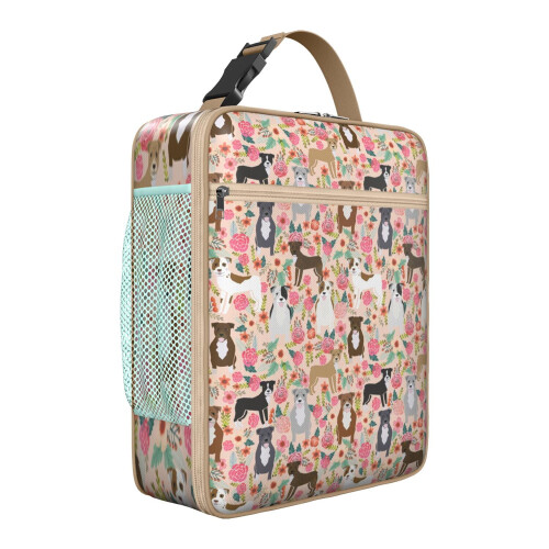 Borsa termica riutilizzabile con stampa di cane.