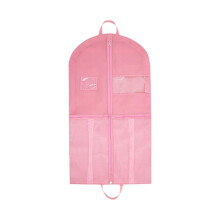Kostümtasche, Kleider- und Reisetasche, rosa mit 5 transparenten Reißverschlüssen