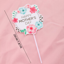 Papieren taarttoppers met bloemen en hartjes voor verjaardagen en Moederdagen