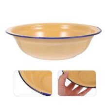 Vintage Emaille-Suppenschüssel, großes Küchenutensil
