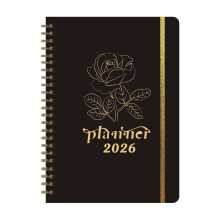 Spiral Notebook A5 Hardcover Lined 120 Pages Black
