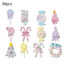 Décorations de Noël pastel bonbon pour sapin (12/24/36 pièces)