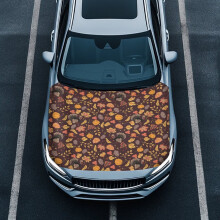 Car Hood Cover Autumn Turkey Print 59.05x39.37 Inches