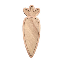 Assiette de Pâques en bois en forme de lapin, 30 x 19 cm