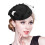 Καπέλο Fascinator για γυναίκες με μαύρη κορδέλα με φιόγκο από δαντέλα 1