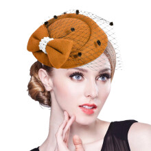 Bandeau Derby, fascinateur, épingle à cheveux avec nœud en dentelle jaune pour femmes