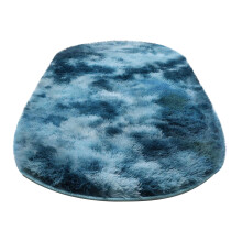 Fluffy Grey Shaggy Rug Oval 31.5 x 47.2 in