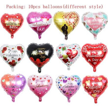 Valentine's Day Heart Foil Balloons Set