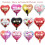 Valentine's Day Heart Foil Balloons Set 1