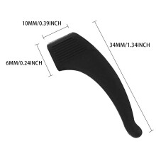 Coussinets d'oreilles en silicone noir pour lunettes (20 pièces)