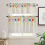 Spring Floral Kitchen Curtains and Valances Set 36 inch Rod 1