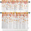 Thanksgiving Kitchen Curtains Rod Pocket 24 inch Orange 1