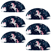 Cup Drawer Pulls Pink Unicorn Cloud Shell Shape 6 pcs