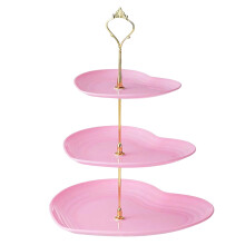 Présentoir à cupcakes en forme de cœur à 3 étages en plastique, 38 cm (15 pouces)