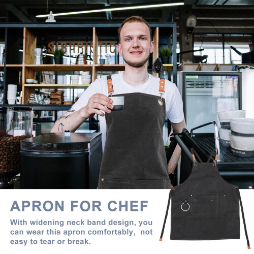 Chef Apron Canvas Adjustable 1 Piece 2