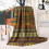 Flannel Boho Striped Quilted Throw Blanket 50x60 in 1