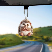 Niedlicher schwingender Igel-Autospiegel-Dekor (1 Stück)