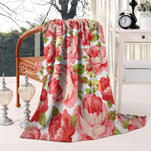 Plaid en flanelle Ă motif floral, doux et moelleux, 127 x 152 cm