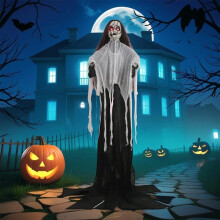 Accessoire d'Halloween : Mariée animatronique grandeur nature avec