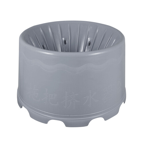 Cestello in plastica per strizzare il mocio con foro di drenaggio.