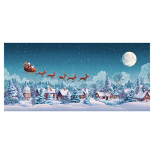 Bannière de Noël pour porte de garage, bonhomme de neige rustique, 213 x 244 cm
