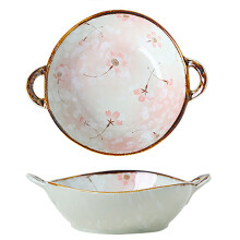 Ceramic Pasta Bowl Rustic Porcelain Japanese Style 1 Piece