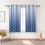 Blue Gradient Blackout Curtains Retro Pattern 2 pcs 42x63 in 1