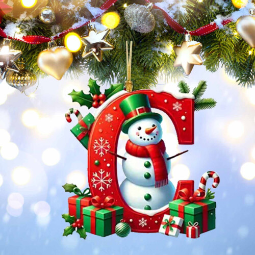Ensemble de décorations de Noël en forme de lettres