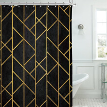 Rideau de douche en tissu doux imperméable, machine à laver