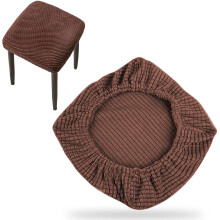 Housses extensibles pour chaises de salle à manger carrées beige et marron