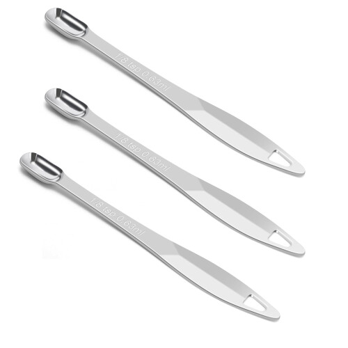 Cuillère à thé en acier inoxydable, lot de 2, manche long