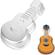 Moule à gâteau en forme de guitare, outil de cuisson en aluminium