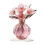 Kristallblumenvase, Acryl-Mittelstück, Rosa 1