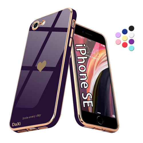 Daxi iPhone SE2020/7/8-skal mörklila glansigt